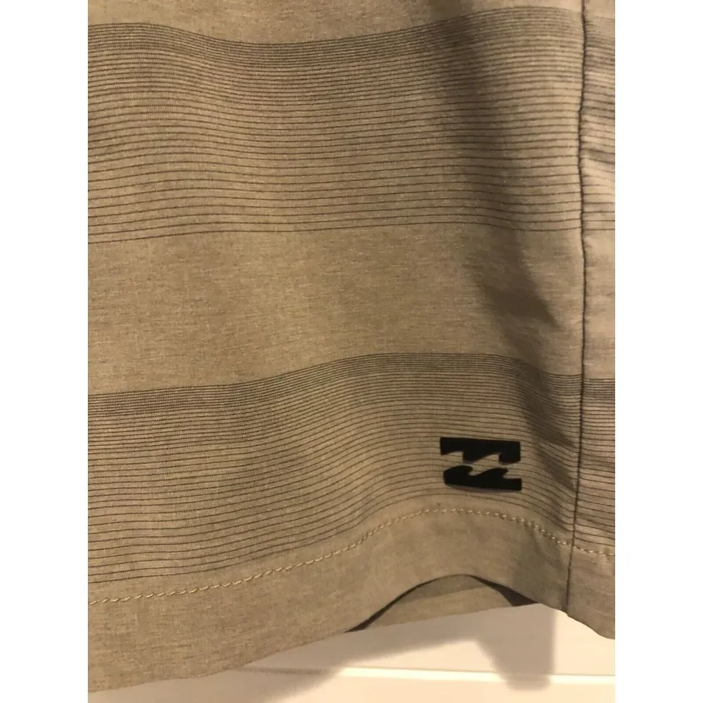 MENS‎ BILLABONG TAN KHAKI STRIPE HYBRID SHORTS SZ 25 SUBMERSIBLES BOARD SHORTS